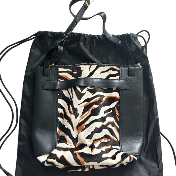 BALENCIAGA Limited Bergdorf Goodman 111th Aniv Zebra CalfHair Kendall Bucket Bag - Picture 11 of 16